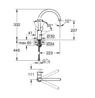 MONOMANDO COCINA BAUEDGE GROHE